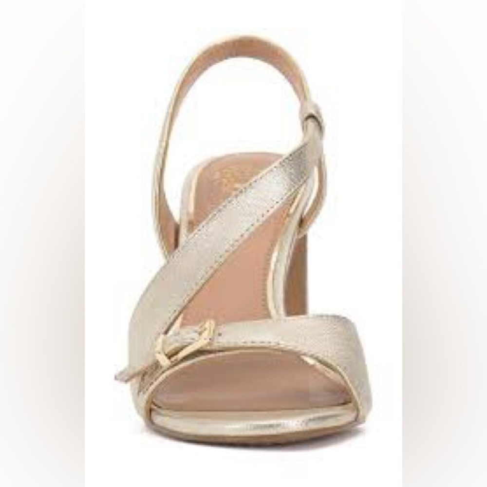 Vince Camuto Adesie Slingback Gold Strappy Heels
